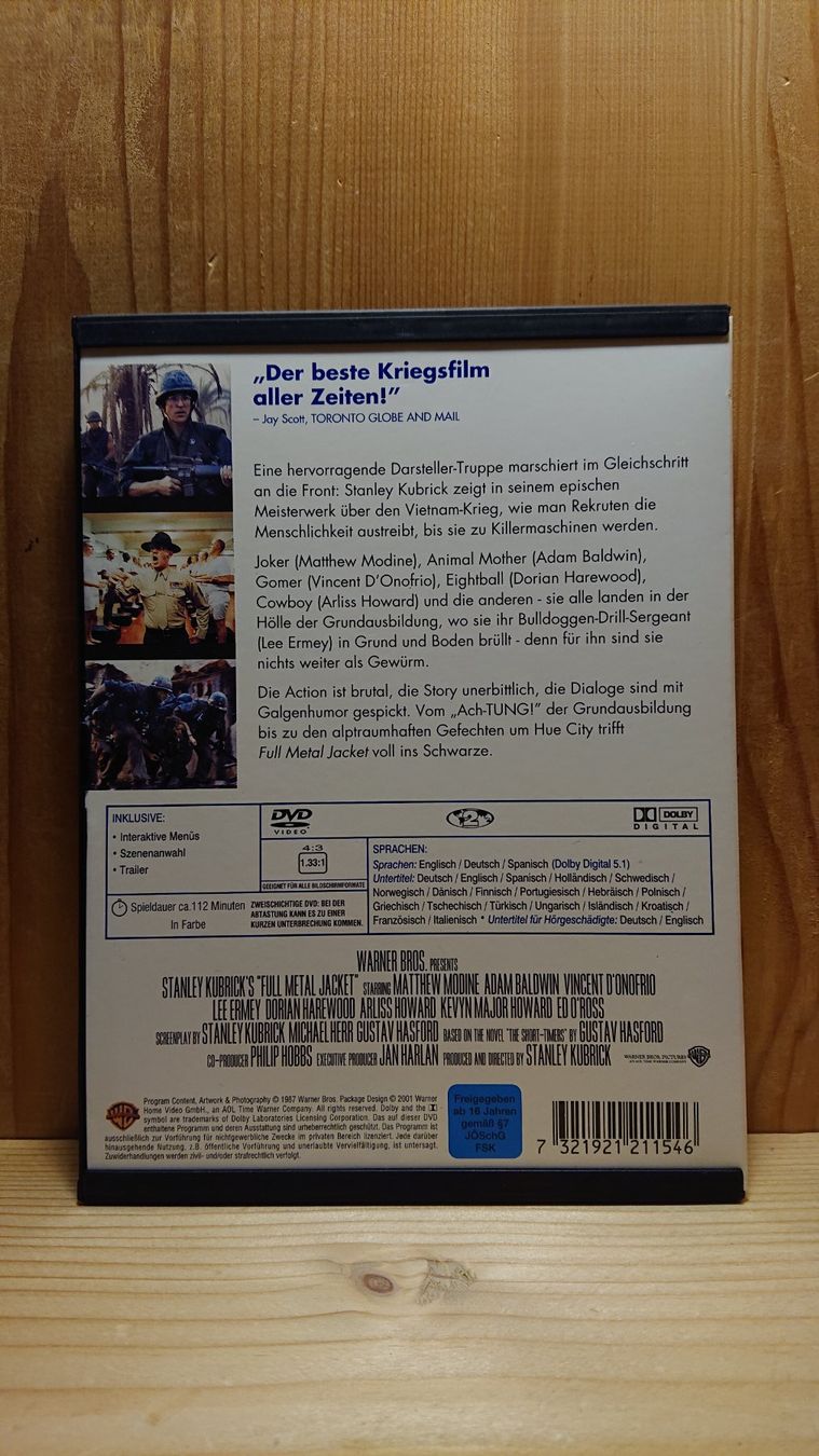 Tutti i DVDs: FULL METAL JACKET DVD Schnabcase Hülle – Usato da Wilderswil venduto da Exebub 1