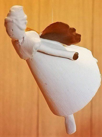 Statuette: Schutzengel aus Keramik – Nuovo e nell'imballaggio originale da Lutzenberg venduto da Pinschi01
