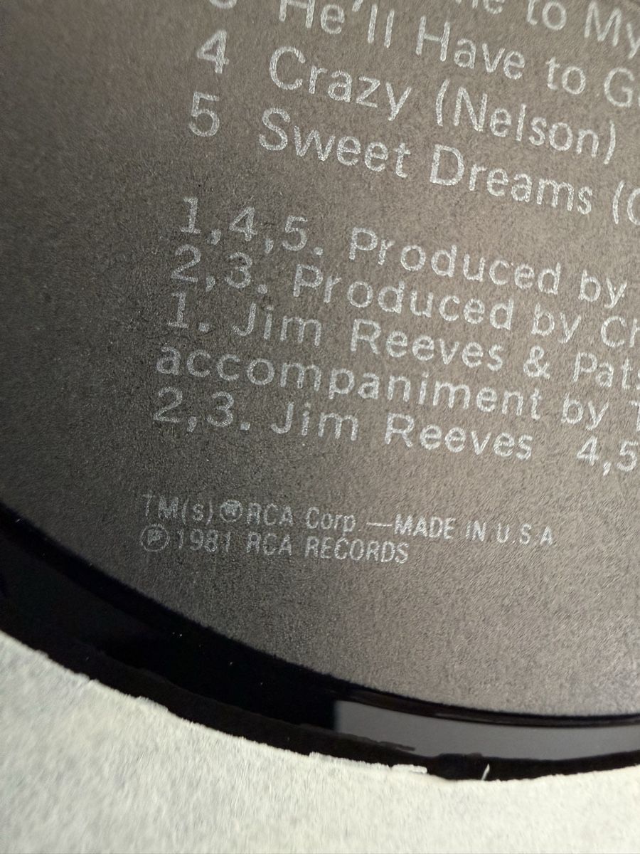 Schallplatten: Jim Reeves & Patsy Cline - Greatest Hits Schallplatte – Gebraucht aus Goldach von Messerguru 5