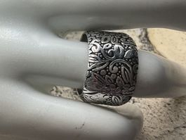 Silberring mit Muster, Gr. 55