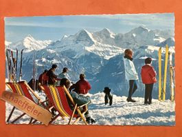 1973 Ausblick vom Berghaus Niederhorn auf Schreckhorn, 