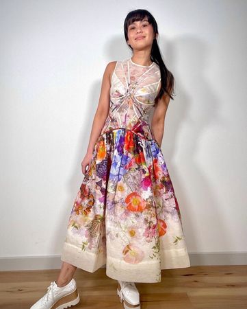 Zimmermann Silk Blend Midi Dress [Rrp $1800]