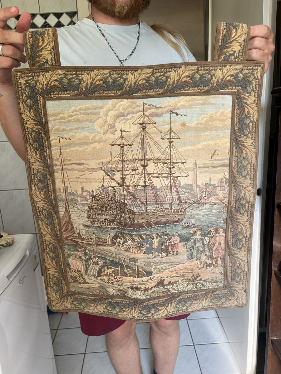 Tapis: Wandbehang Teppich Schiff Motiv antik – D'occasion à Niederglatt ZH par AnFleischmann 1