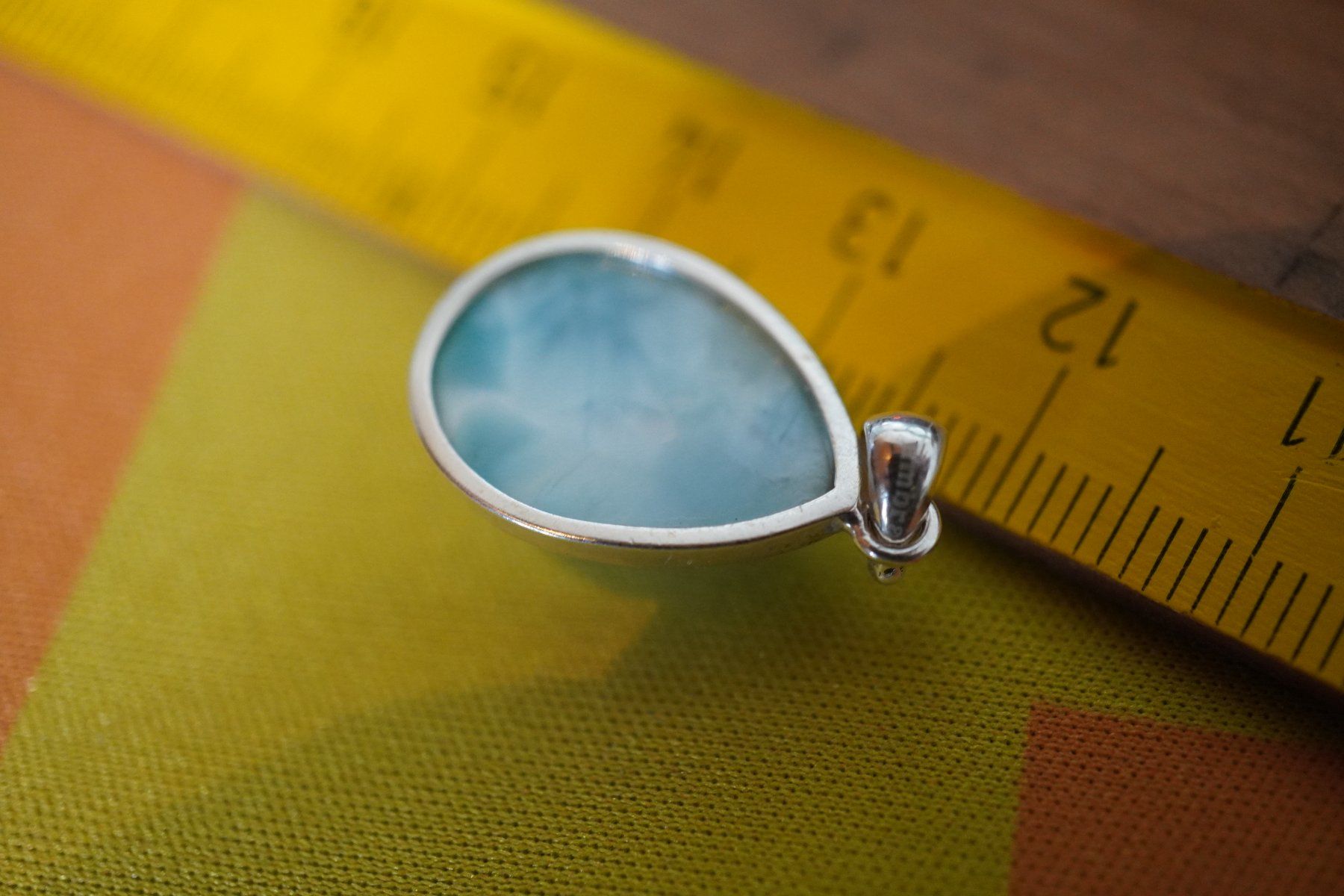 Ciondoli: Larimar   Wunderschön   Silber Gefasst  Anhänger – Nuovo (secondo la descrizione) da Eschenbach SG venduto da craniums 5