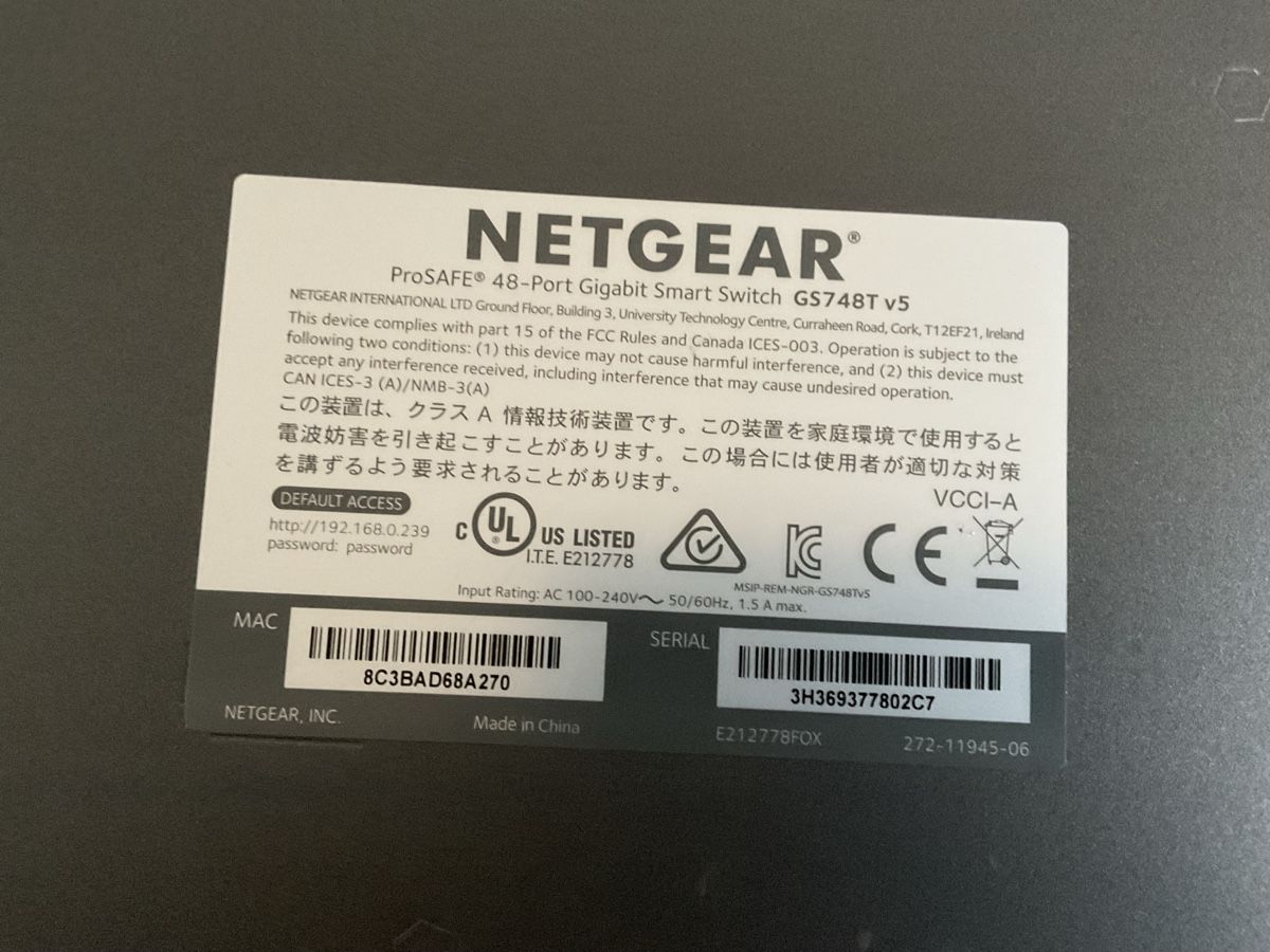 Netgear Hub & Switch: Netgear Pro Safe Gs 748T v5 – Usato da niederlenz venduto da azl_vb9m 1