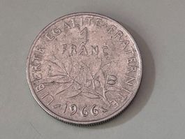 1 Franco (Franc) della Francia coniato nel 1966