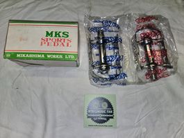 Vintage MKS Quill 2K Sports Road Bike Pedals NOS 9/16 Silver