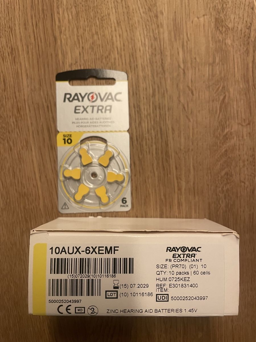 Rayovac Caricatori & Batterie: Rayovac Extra Size 10 Hörgerätbatterien – Nuovo e nell'imballaggio originale da Neftenbach venduto da aeronic