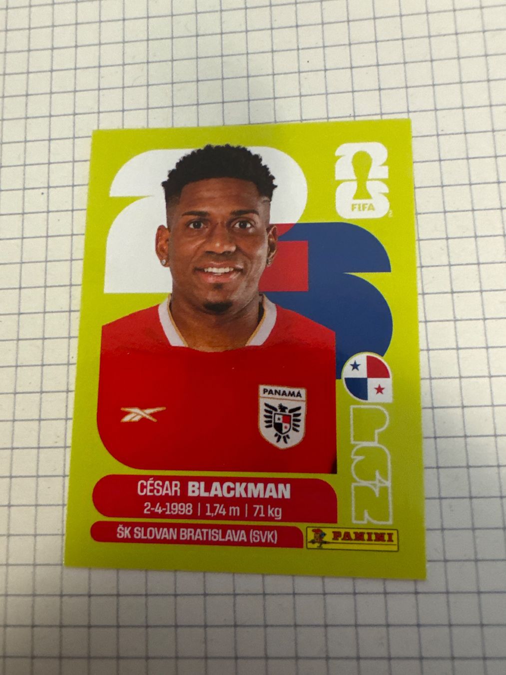 Panini Carte collezionabili: Panini Sticker WM 2026, PAN 9 Cesar Blackman – Nuovo (secondo la descrizione) da Winterthur venduto da mathis-spielsteine