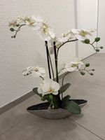 Kunst Orchidee weiss mit Topf Dekoration neu