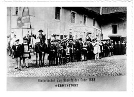 Historischer Zug RHEINFELDEN Febr. 1885 HERRENSTUBE ca. 1925