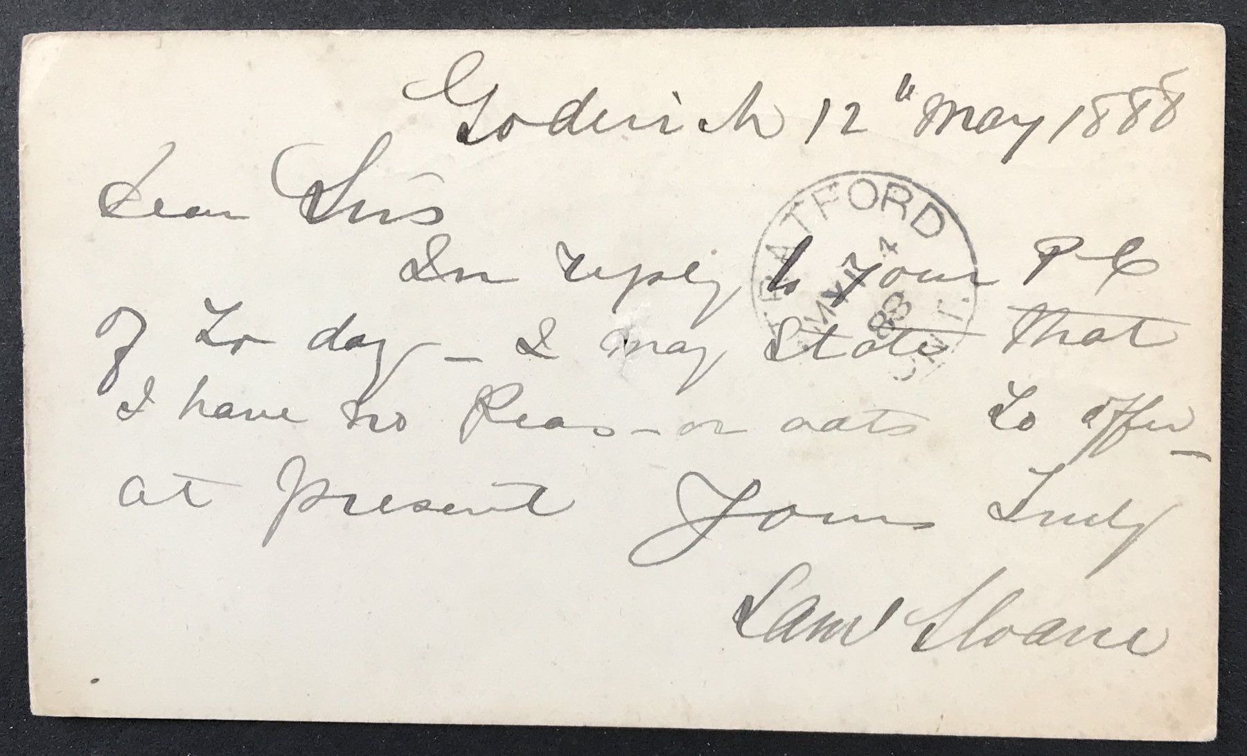 Tutti i francobolli: POSTKARTE KANADA 1888 – Usato da Ostermundigen venduto da Wyatt-Earp 1