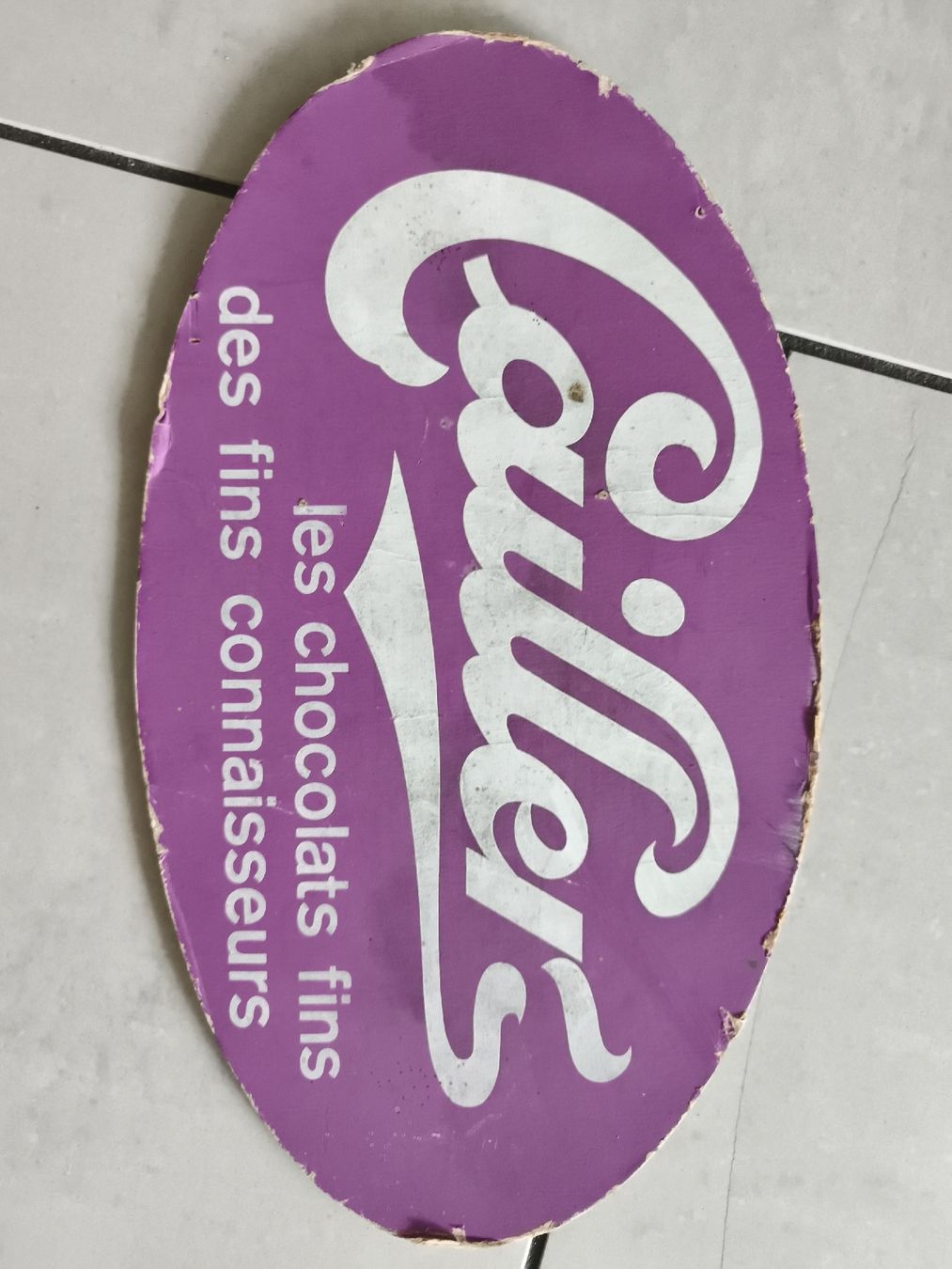 Cailler Insegne: Ancienne plaque publicitaire carton Cailler – Usato da Prilly venduto da jor_x27s 1