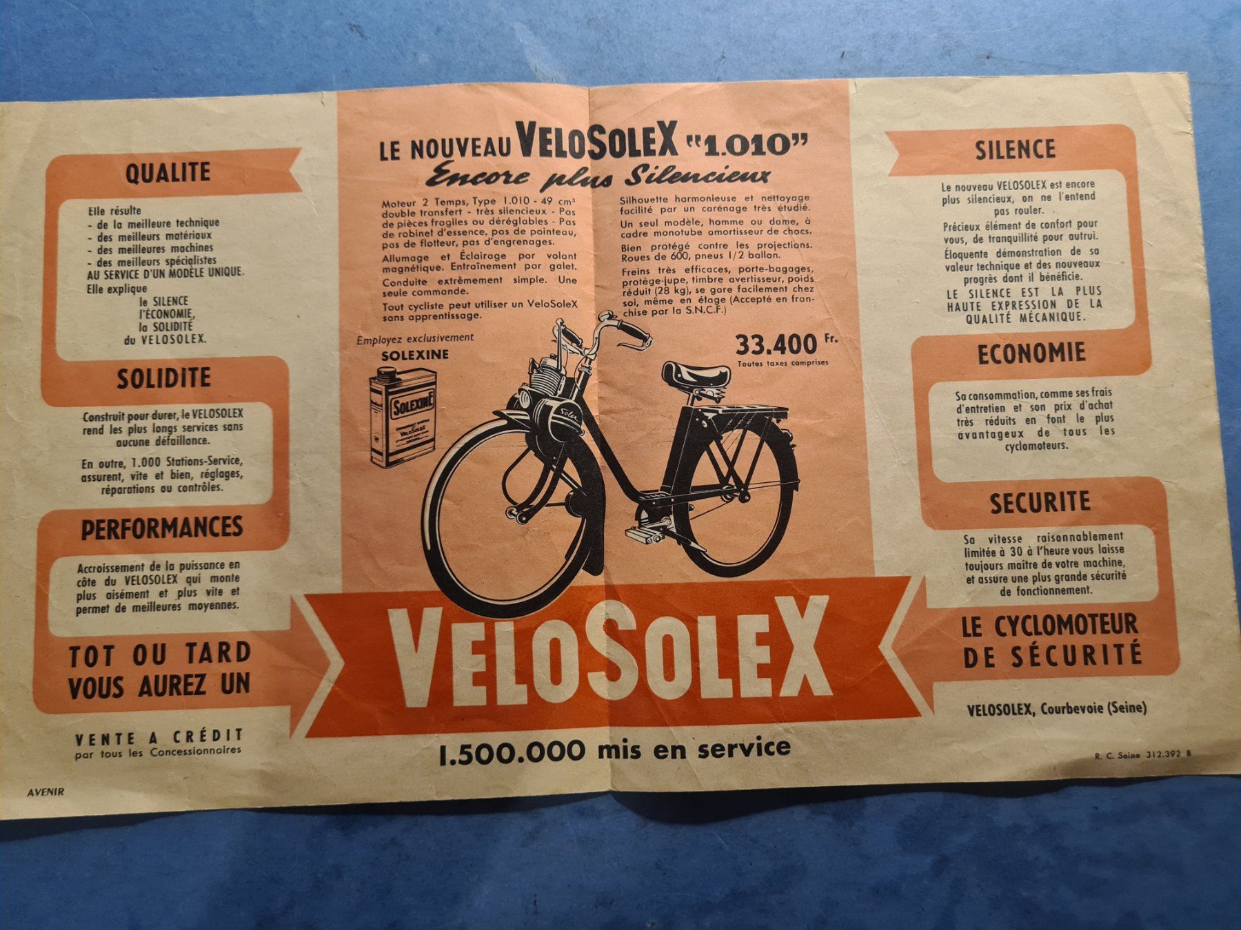 Documenti: VELOSOLEX PROSPECTUS VINTAGE 1955 COLLECTION – Usato da Bellevue venduto da BURGOLMANIA 1