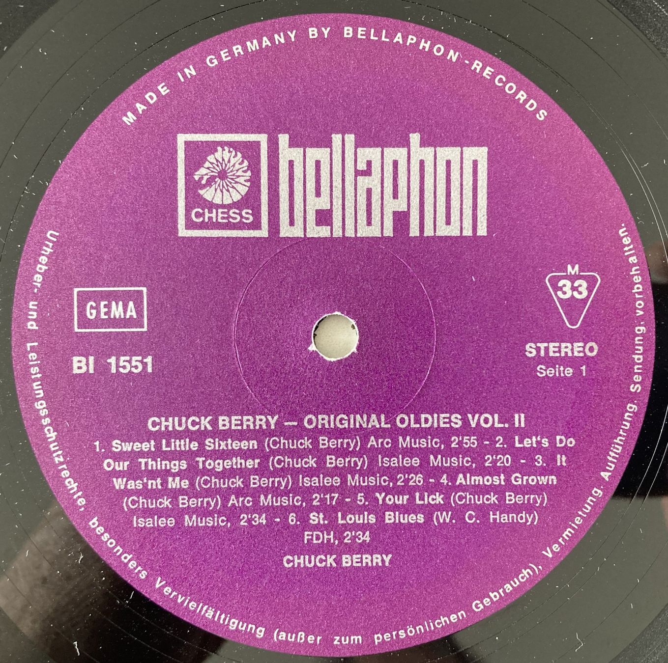 Schallplatten: CHUCK BERRY - ORIGINAL OLDIES VOL.2 – Gebraucht aus Bottens von hotter-than-hell 2