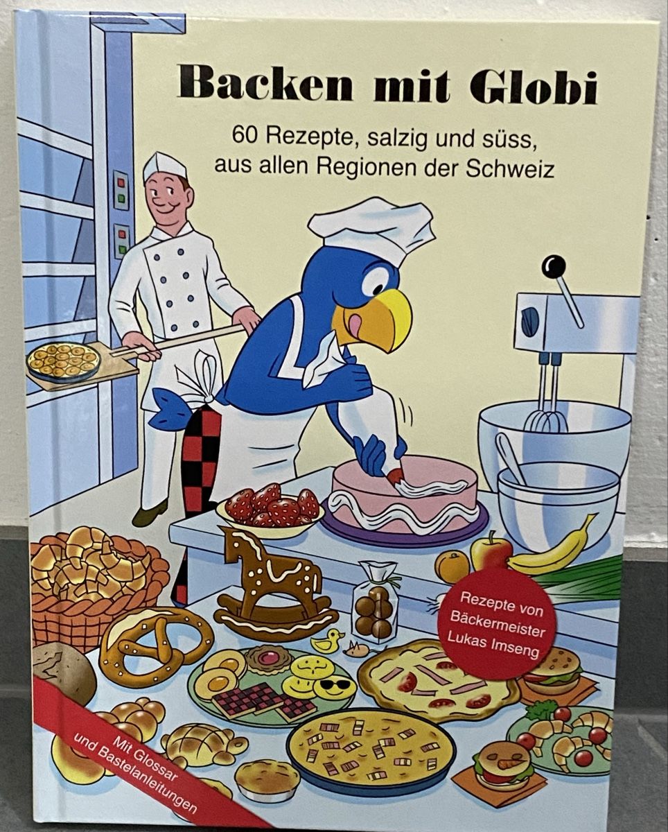 Fumetti: Backen mit Globi, unbemalt - NEU – Nuovo e nell'imballaggio originale da Bözberg venduto da RosmarieOb