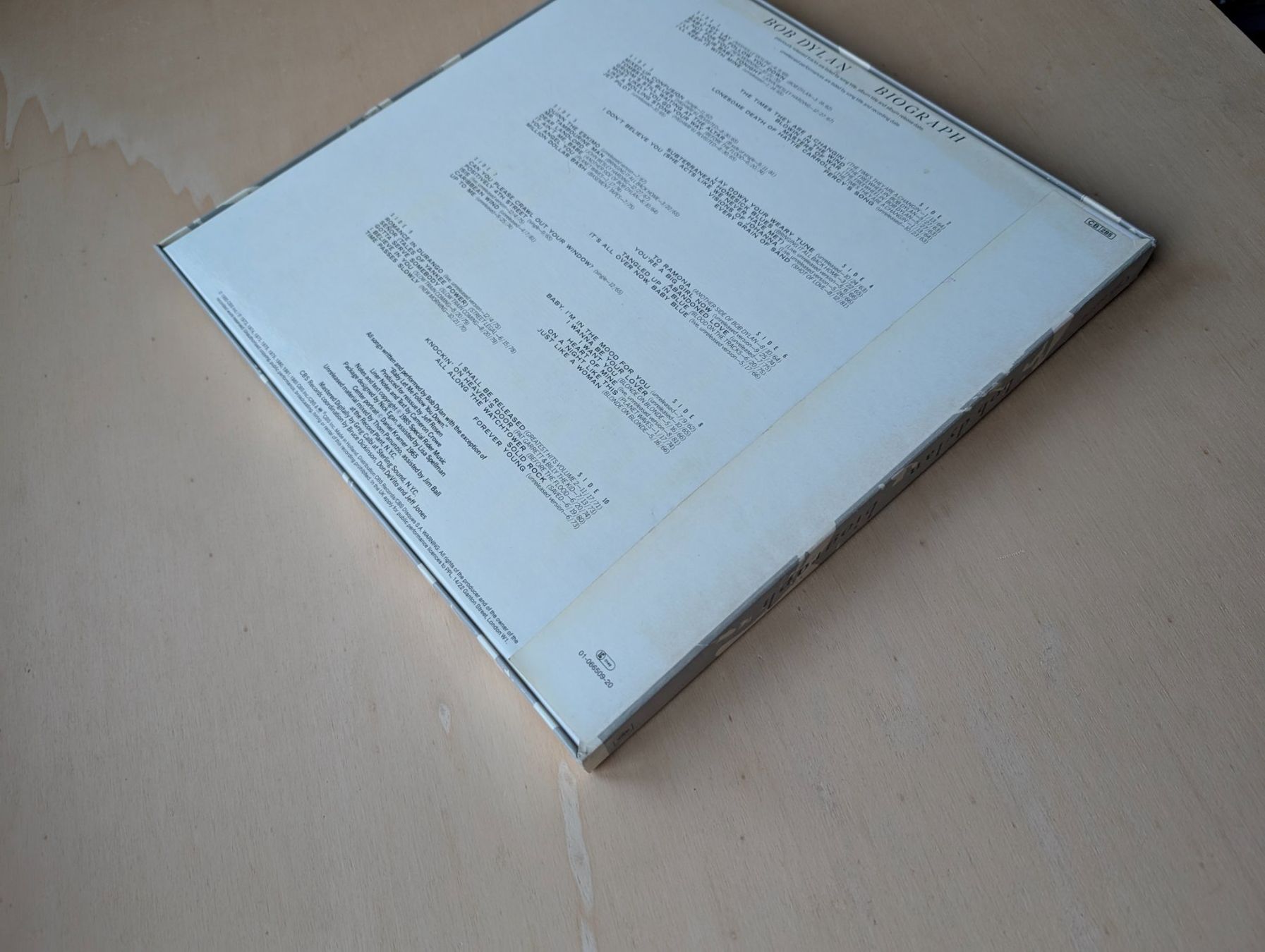 Dischi in vinile: Bob Dylan - Biograph - Box 5 LP - EU 85 – Usato da Ebikon venduto da kisuM 2