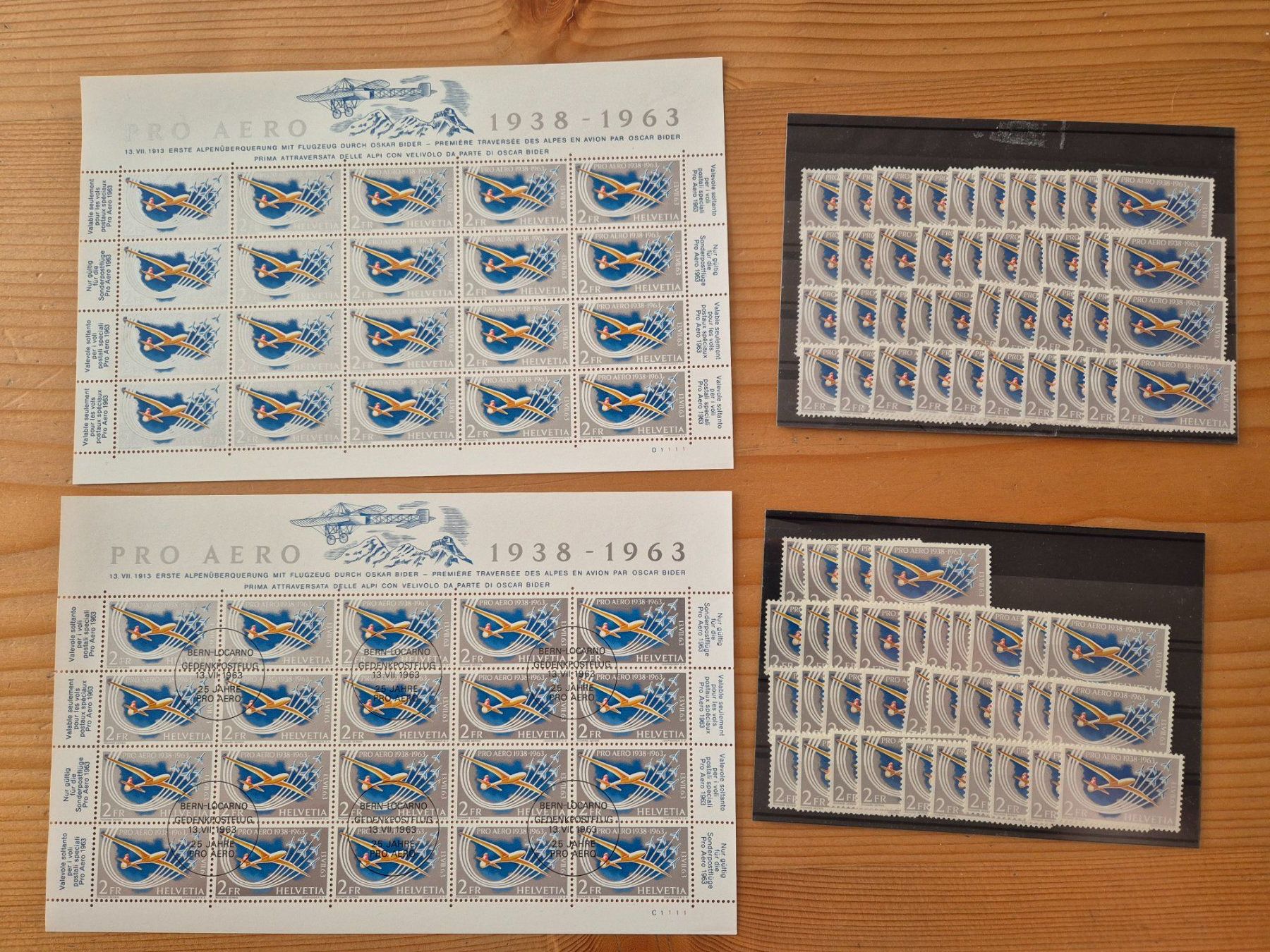 Tous les timbres: CH-Pro Aero Briefmarken ** + Bogen **/ET-STempel gem.Bilder – D'occasion à Oberuzwil par ceeg7