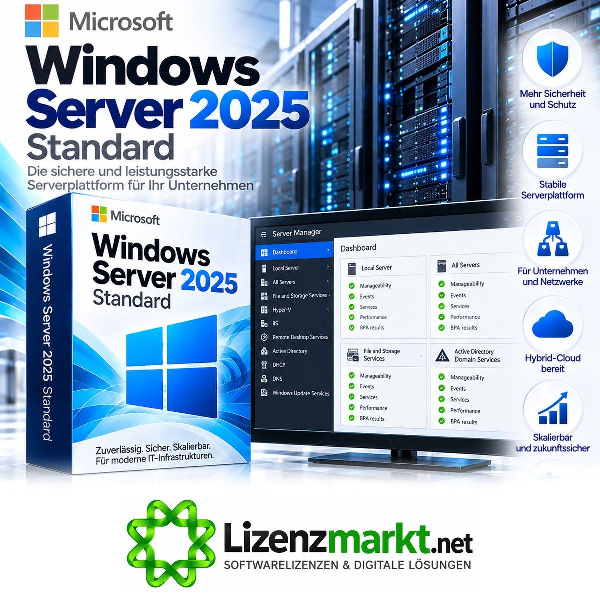 Microsoft Applications: Windows Server 2025 Standard – Neuf (Voir description) à Gossau SG par Lizenzmarkt