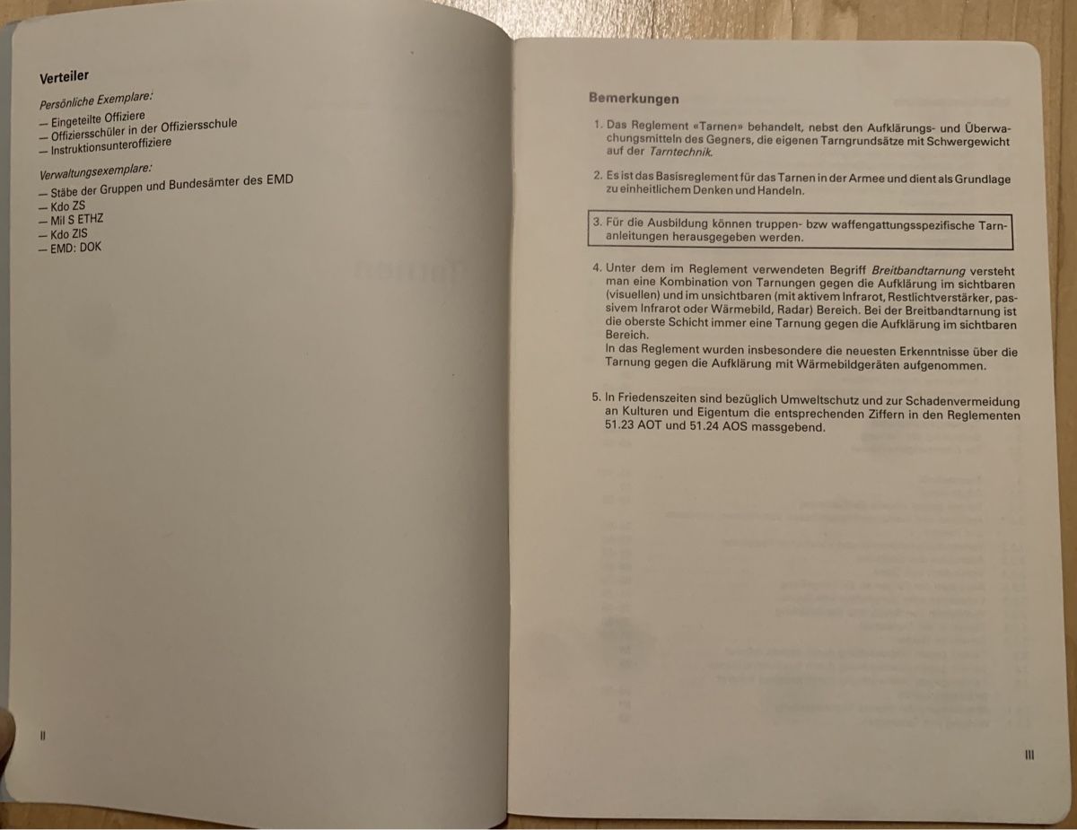 Livres: Reglement 51.21 d Tarnen – Neuf (Voir description) à Goldingen par Bergler012 1
