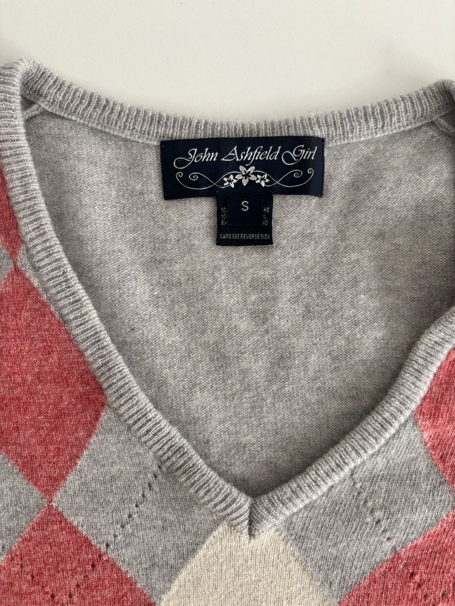 Maglioni & Felpe: Pullover John Ashfield, Rautenmuster V-Ausschnitt, Grösse S – Usato da Luzern venduto da biba3001 4