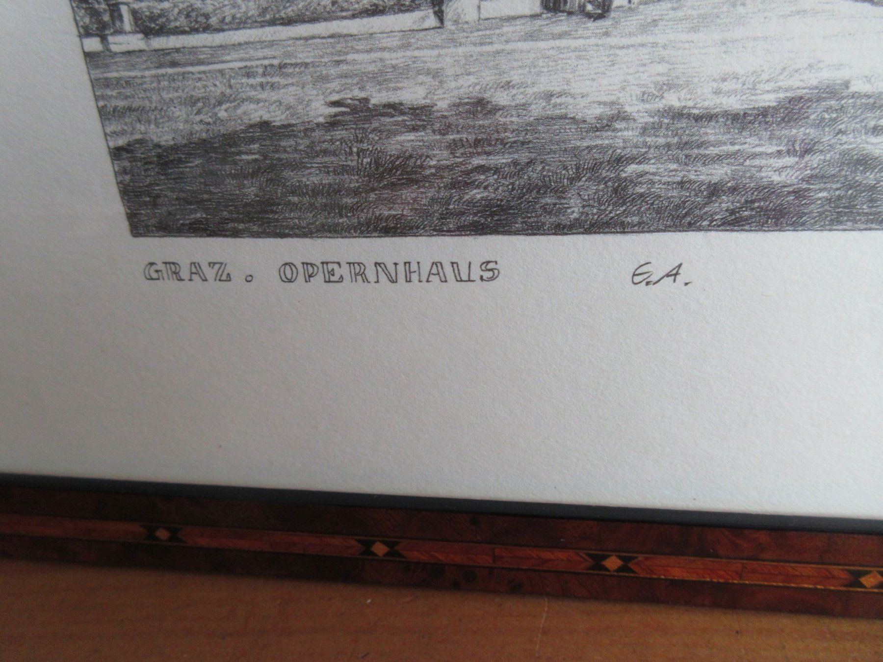 Grafica & Litografie: Graz Opernhaus, Lithographie E.A. Künstlerexemplar – Usato da Binningen venduto da mondoantico 3
