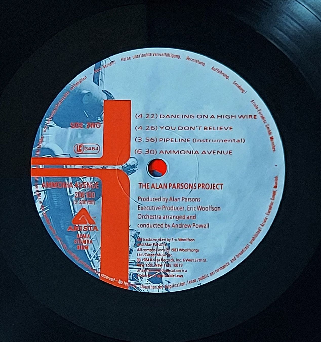 Dischi in vinile: LP - ALAN PARSONS PROJECT - AMMONIA AVENUE – Usato da Steckborn venduto da Quo7 2