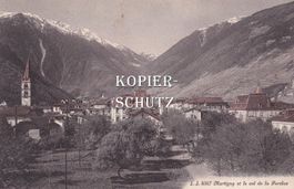 Martigny et le col de la Forclaz (koloriert) /bc