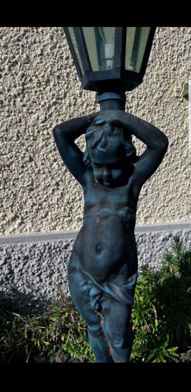 Lampen: Engellampe - Gartenlampe mit Engel - Putti - Putte - Garçon – Gebraucht aus Staufen von jasminm01 2
