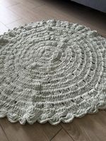 Tapis rond en crochet 🌿