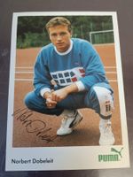 Norbert Dobeleit - Leichtathletik - Handsignierte alte Karte