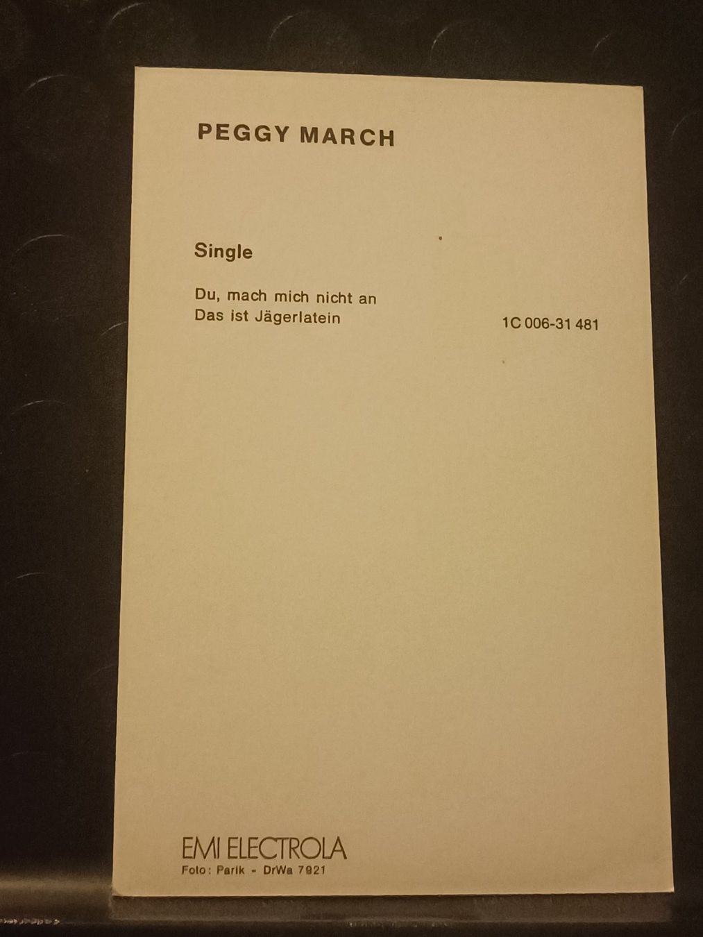 Autografi: Peggy March - handsigniert – Usato da Menziken venduto da Artographs 1