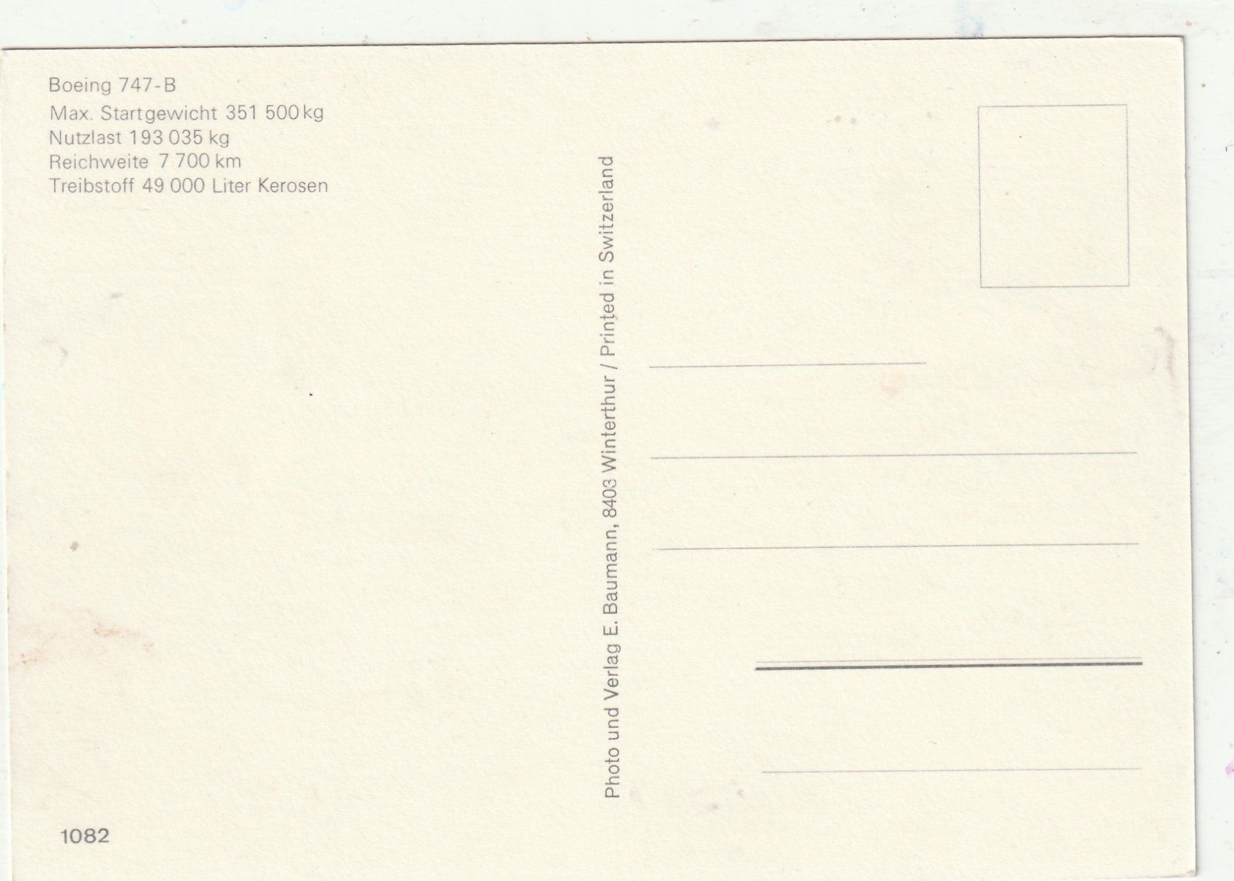 Cartoline postali: Swissair  Boeing 747 – Usato da Lumbrein venduto da made02 1