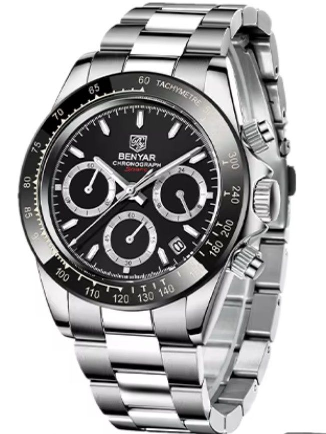 Orologi: Montre Benyar Chronographe - Élégante et précise ! – Nuovo e nell'imballaggio originale da Biel/Bienne venduto da Joridel7 4