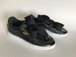 Puma Basket Sneakers, Lack schwarz, Gr.36