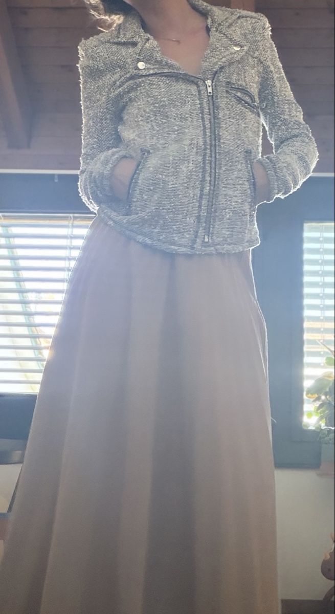 Giacche: Second Female Jacket Grey Tweed Moto Style – Usato da Zürich venduto da FStewart 1