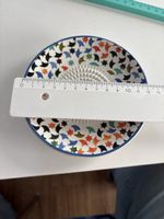 Keramik Reibeteller bunt gemustert 12 cm Durchmesser