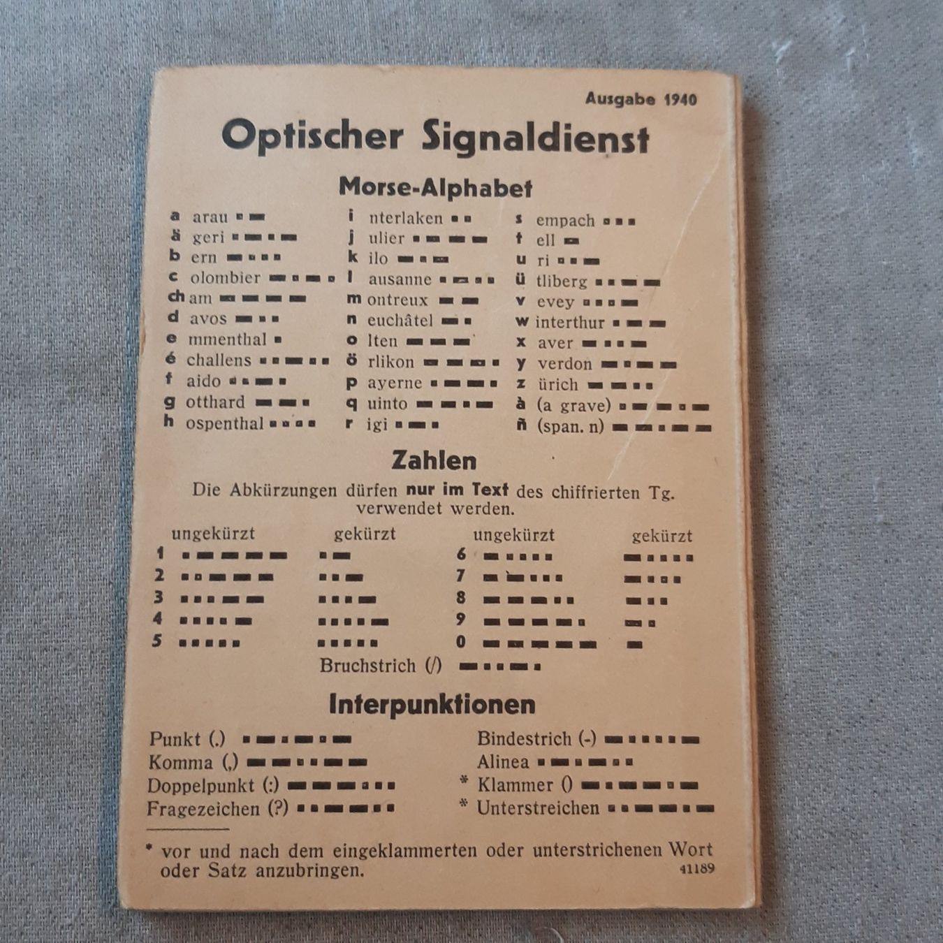 Cartoline postali: Optischer Signaldienst 1940 Schweizer Armee – Usato da Giffers venduto da attila07