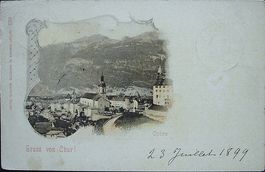 Gruss von CHUR ! gel. 1899 von Alveneubad