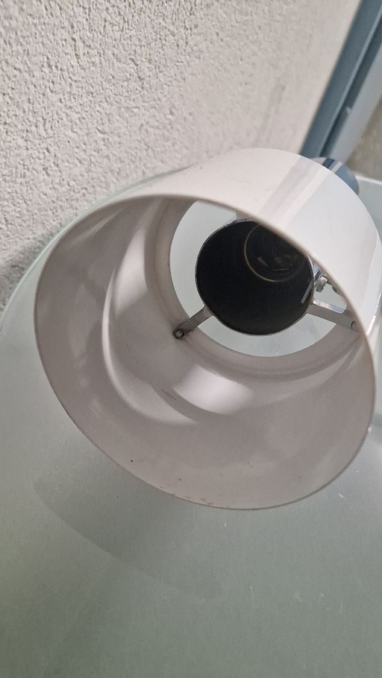 Lampade: Retro Tischlampe Chrom/Weiss – Usato da Zürich venduto da anna.caterina 6