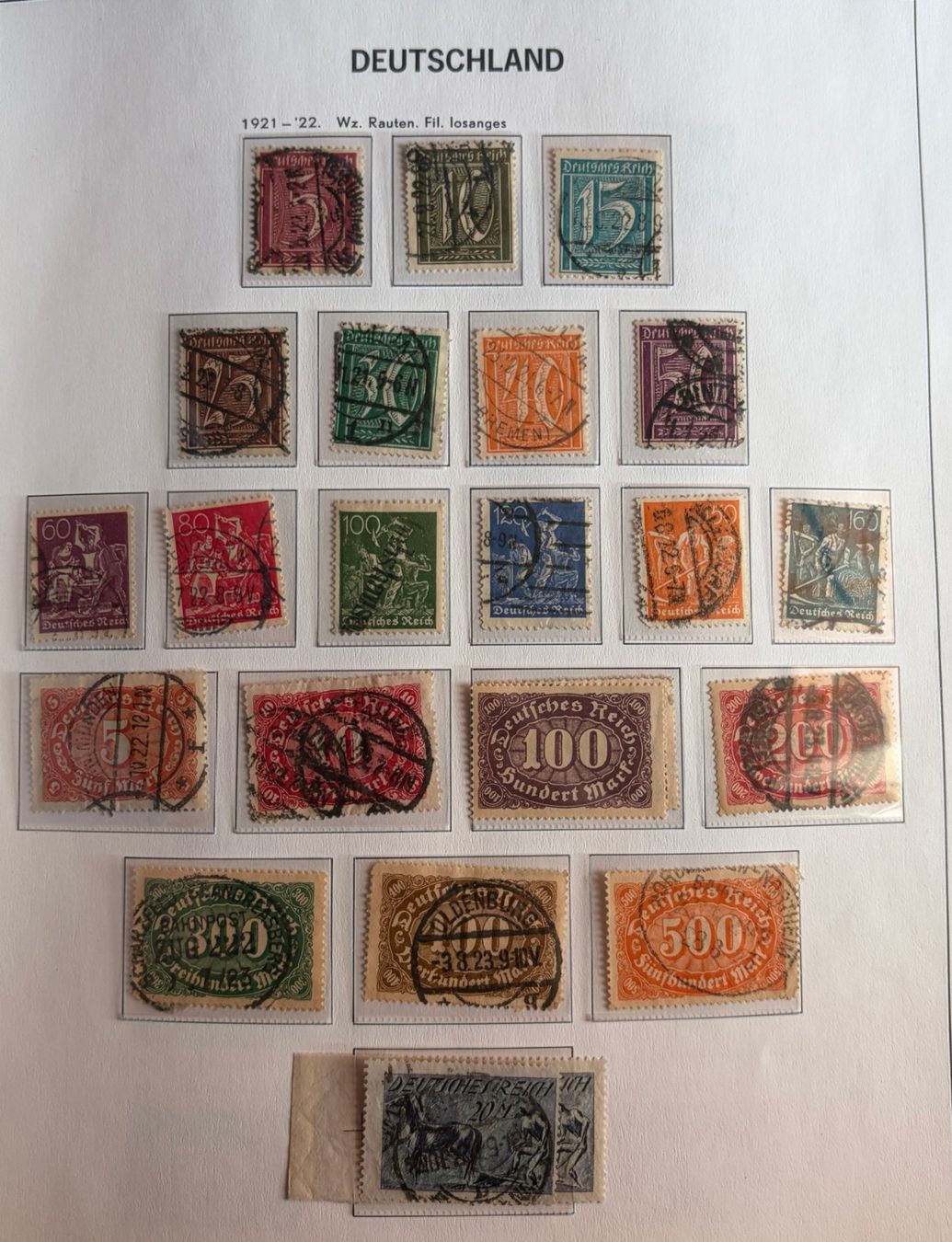 Alle Briefmarken: Briefmarken Deutsches Reich – Gebraucht aus Dotzigen von ser_8hp9