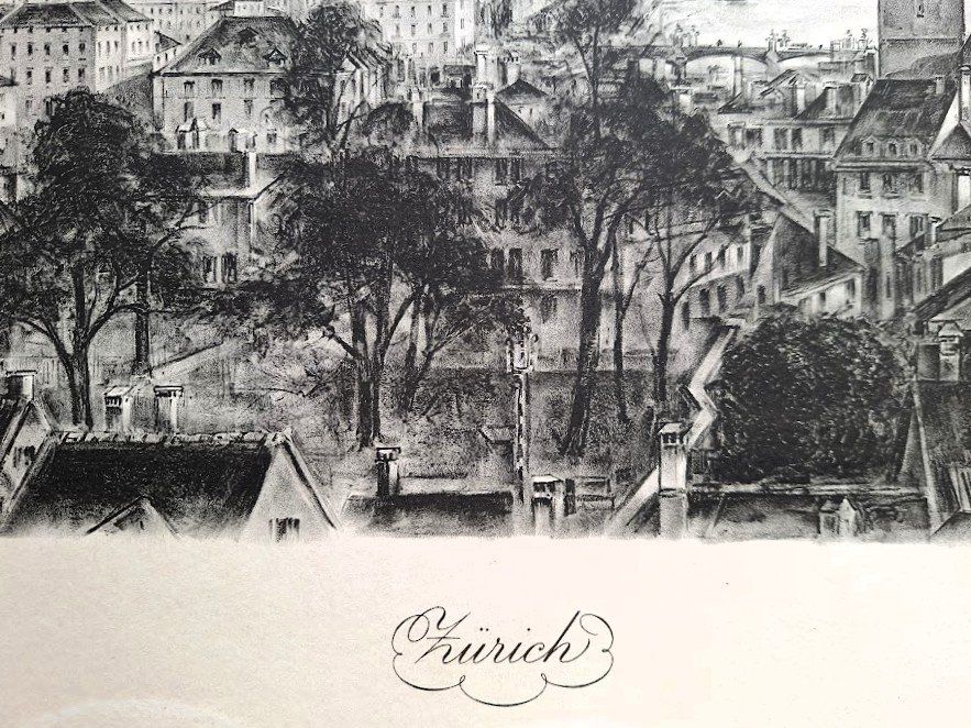 Grafiken & Lithographien: Lithografie von Zürich, Maag – Gebraucht aus Alpnach Dorf von MZ001 5