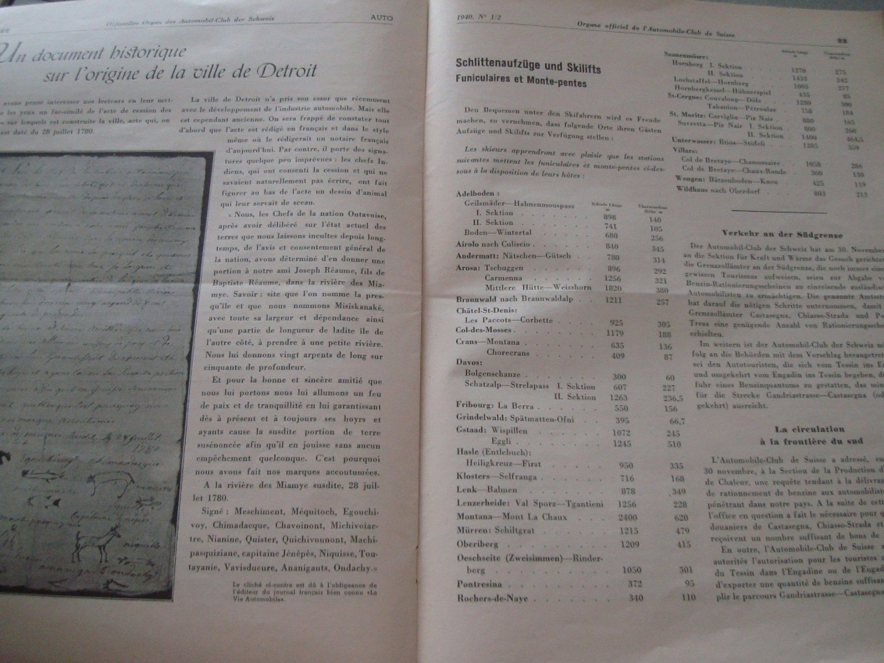 Revues & Magazines: Zeitung - Auto - ACS - 1940 - Heft Nr. 1/2 – D'occasion à Neuenegg par flohcante 2