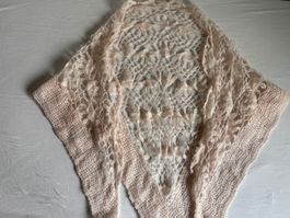 Noa Noa Strickschal / Schultertuch, hellrosa, neuwertig
