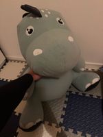 Riesen Dino Stofftier, hellblau, ca. 70cm,