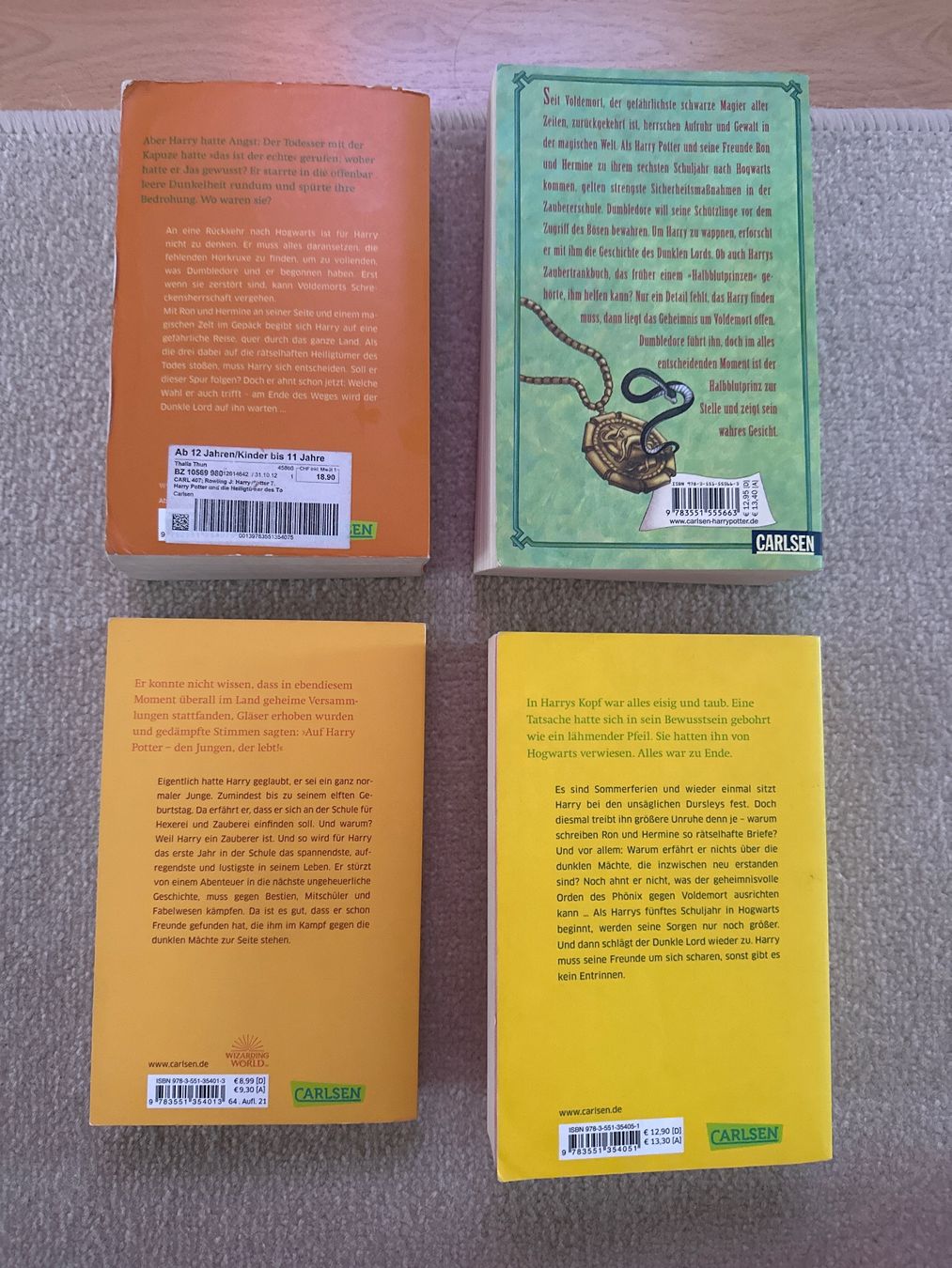 Livres: 4 x Buch HARRY POTTER – D'occasion à Schwarzenburg par mezulienka 1