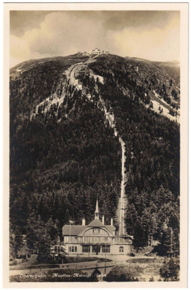 Ansichtskarten: St. Moritz - Standseilbahn Muottas Muragl – Gebraucht aus Binningen von Mountainrider