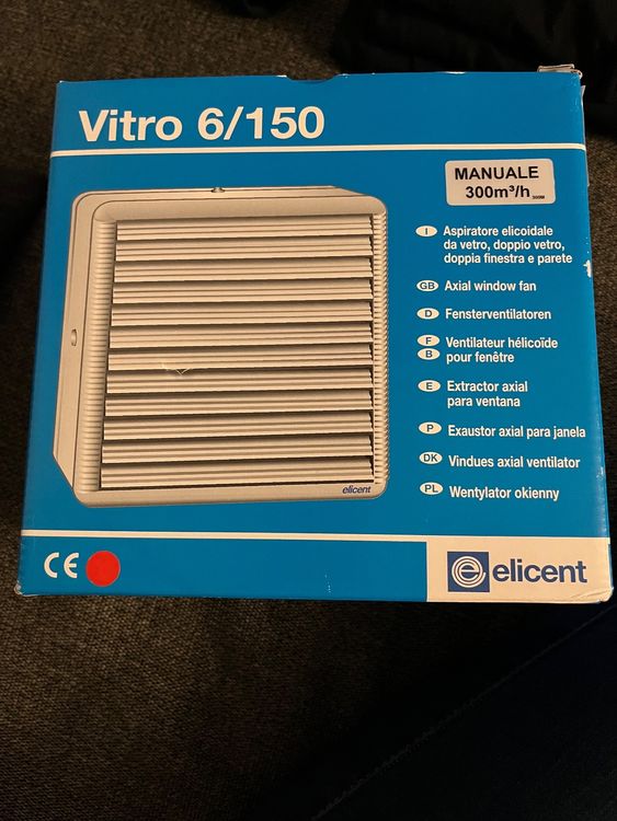 Fensterventilator 237mm - Kompakt Mit Spritzwasserschutz - 455 M³/h Luftleistung