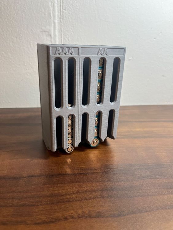 Scatola di conservazione della batteria, organizer per batterie per 108 batterie AAA AA, in plastica con tester, solo scatola