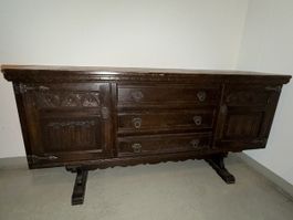 Old Charm Wood Bros Sideboard Massivholz England